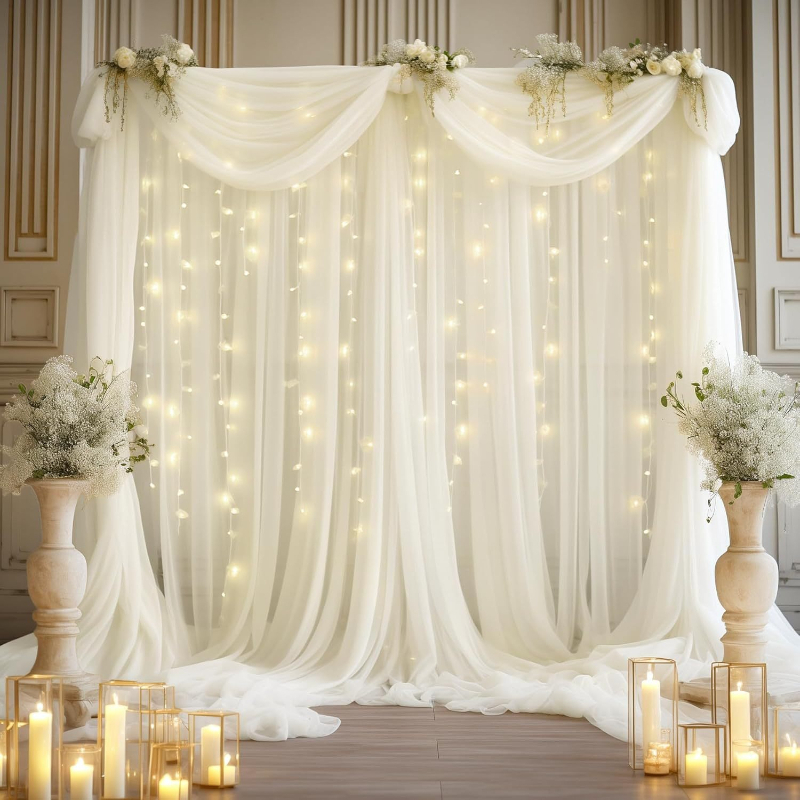 Photography Lighting Options - LED Tulle Backdrop Curtains, Optional Curtains