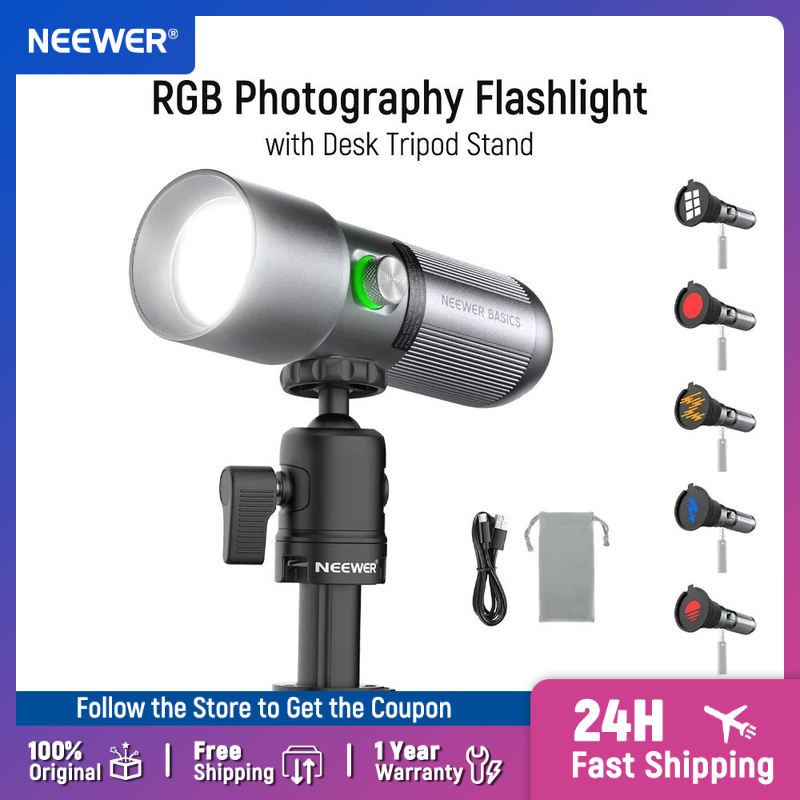 Photography Lighting Basics - NEEWER BASICS RGB Photography Flashlight with