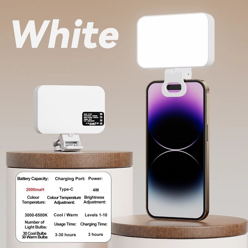 Photography Lighting Patterns - 800/1000mAh LED Selfie Light USB Rechargeable