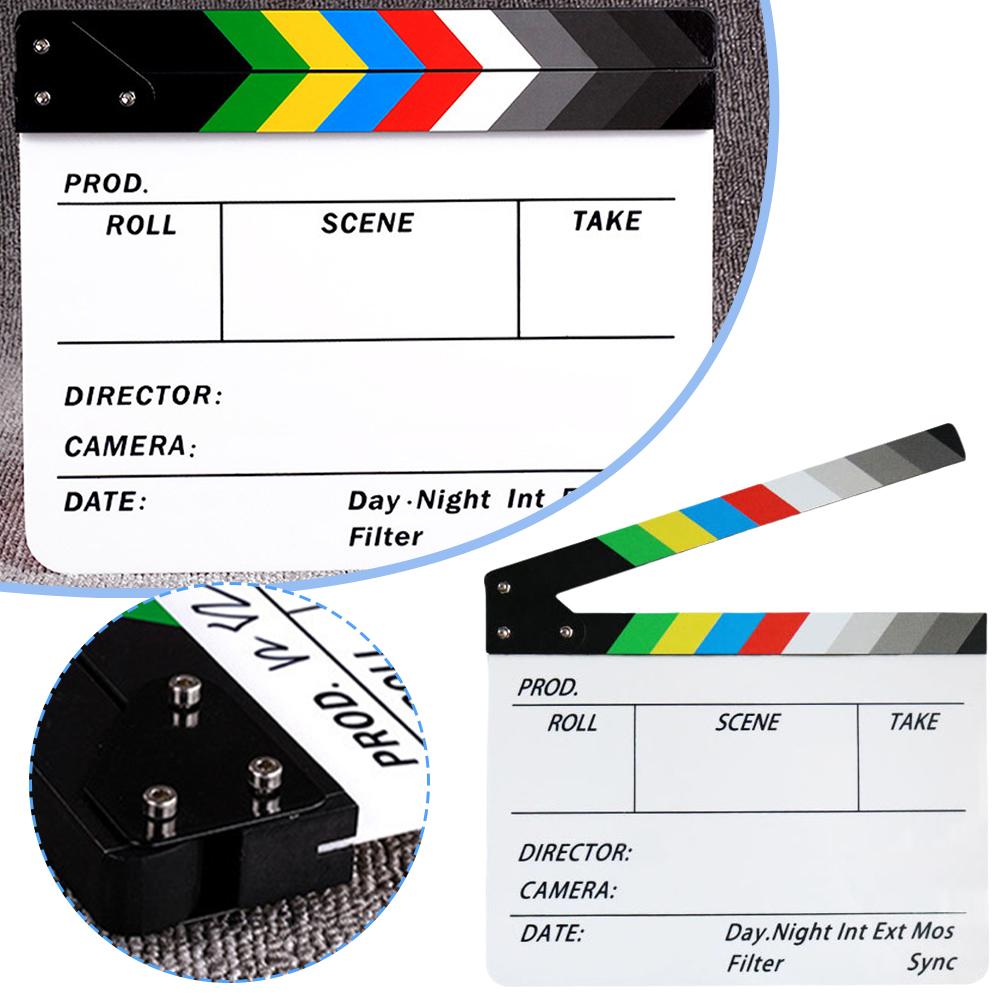 Photography Lighting Director - Acrylic Colorful Director Video Scene Clapperboard