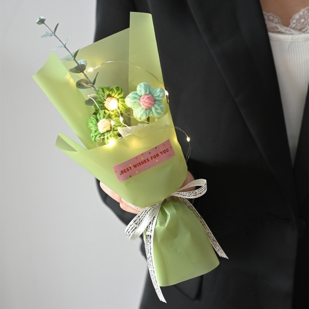 Knitted Crochet Flowers Bouque - Photography Lighting Home avis et prix