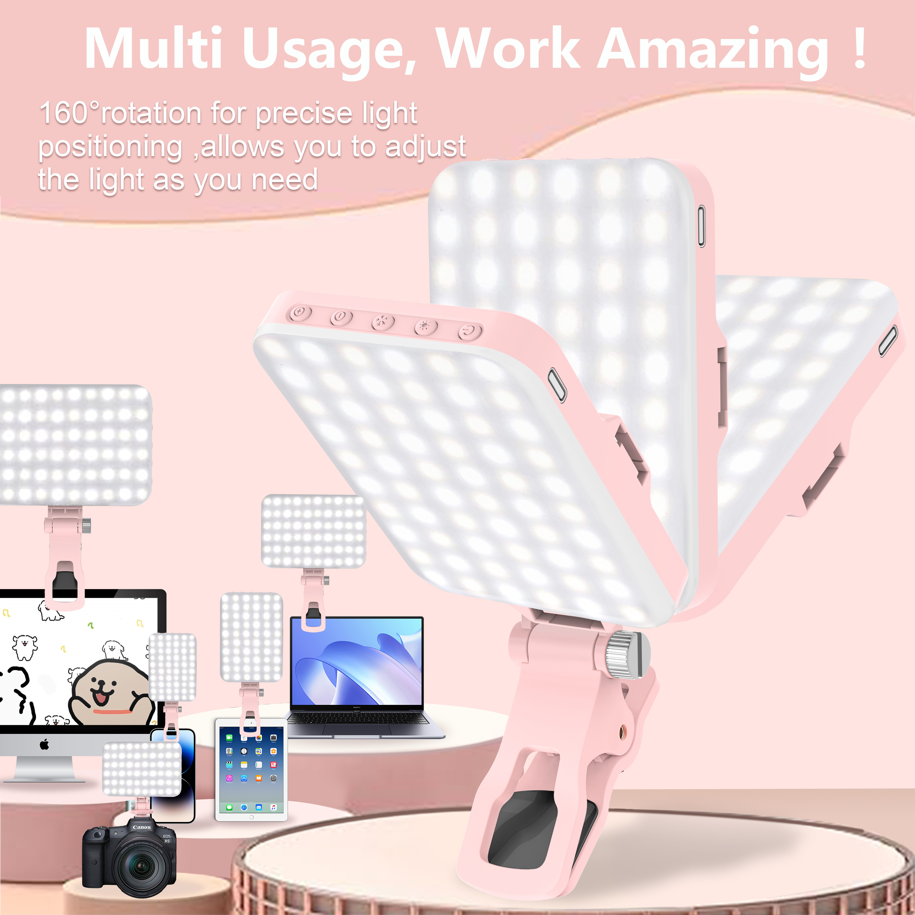 LED Selfie Light 60 High Power - Photography Lighting Patterns avis et prix