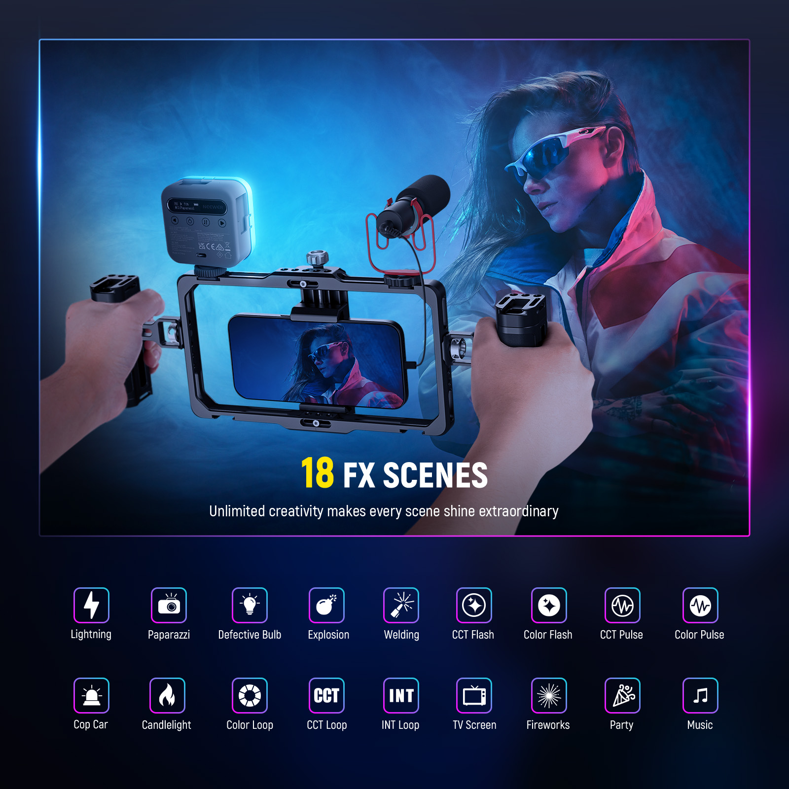 NEEWER Basic Magnetic RGB Vide - Photography Lighting Basics avis et prix