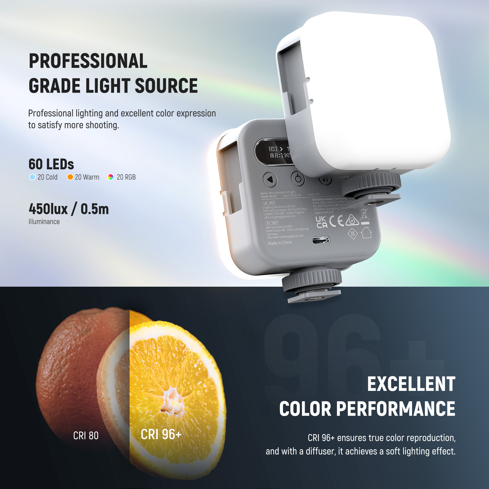 NEEWER Basic Magnetic RGB Vide - Photography Lighting Basics avis et prix
