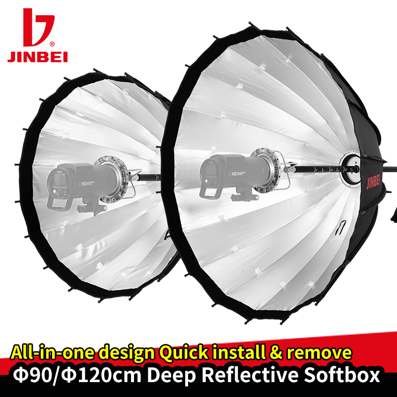 JINBEI 120cm Deep Reflective P - Parabolic Umbrella Deep avis et prix