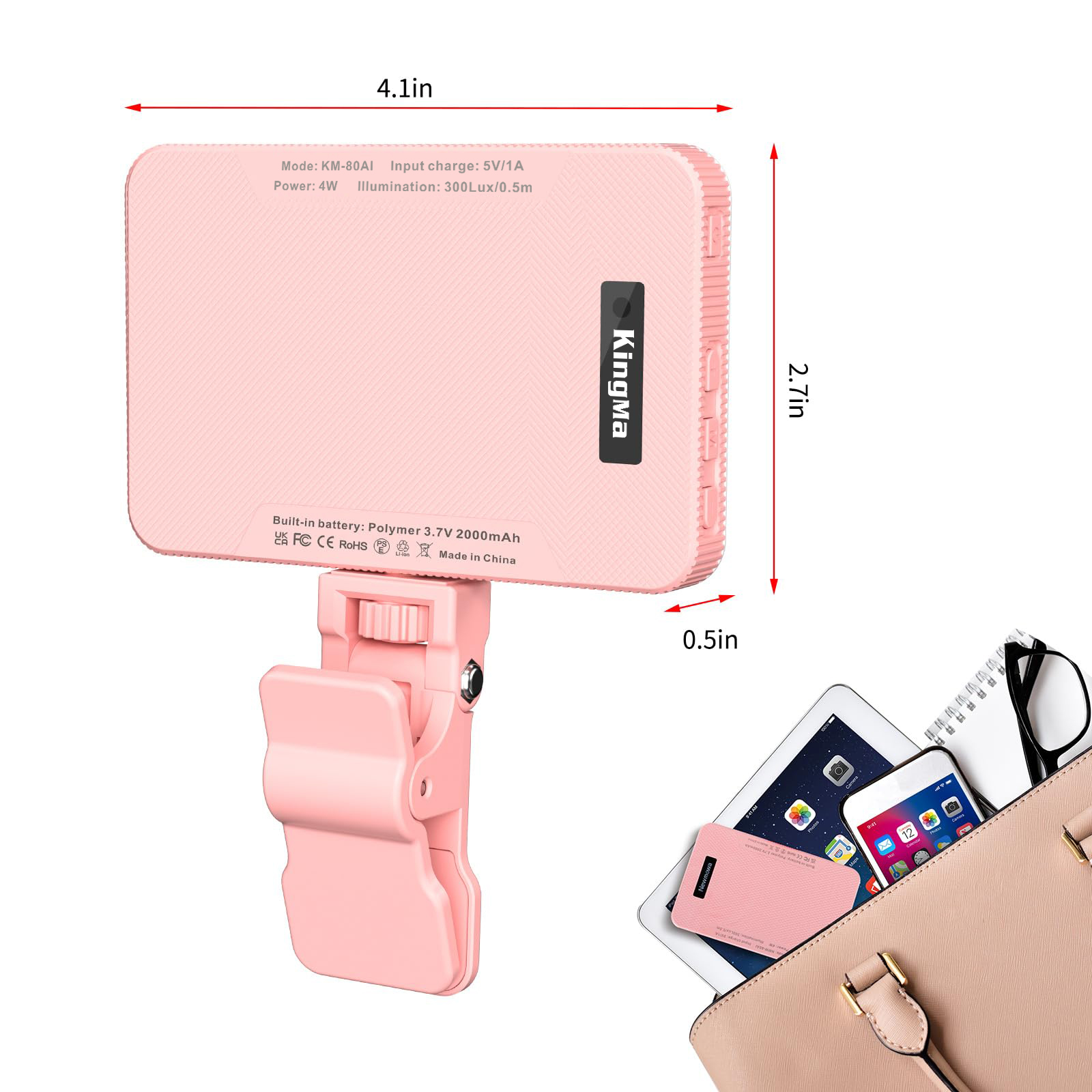 King Ma Pink Rechargeable Self - Photography Lighting Patterns avis et prix