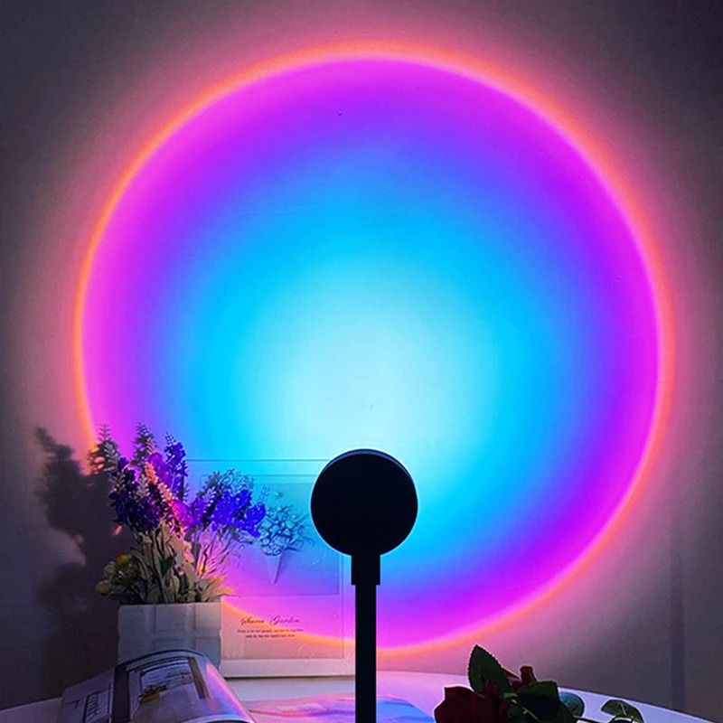 1-4pcs Sunset Lamp LED Rainbow - Photography Lighting Home avis et prix