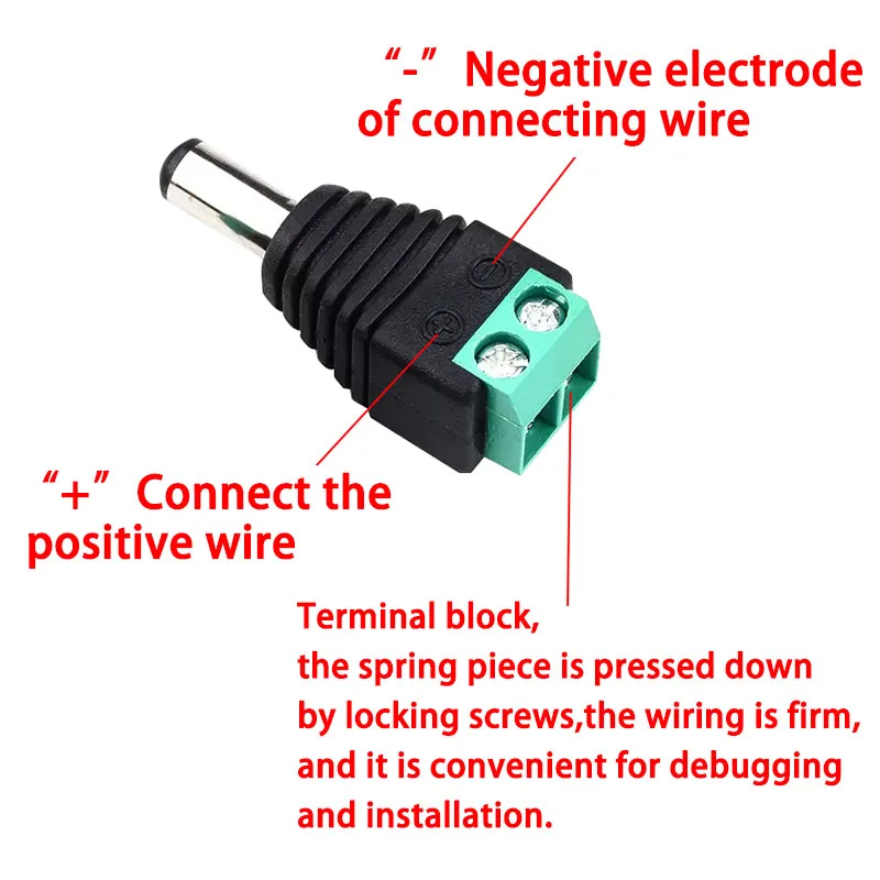 Female and Male DC Connectors  - Photography Led Lighting Kit avis et prix
