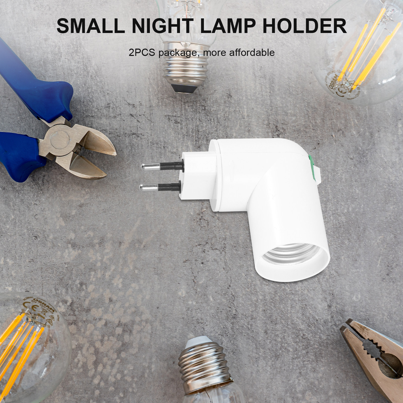 2Pcs Eu Plug Light Bulb Socket - Photography Lighting Home avis et prix