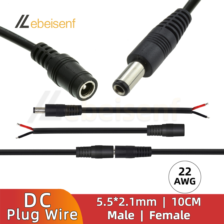 5/10 Pcs 5.5x2.1 Plug DC Male  - Photography Led Lighting Kit avis et prix