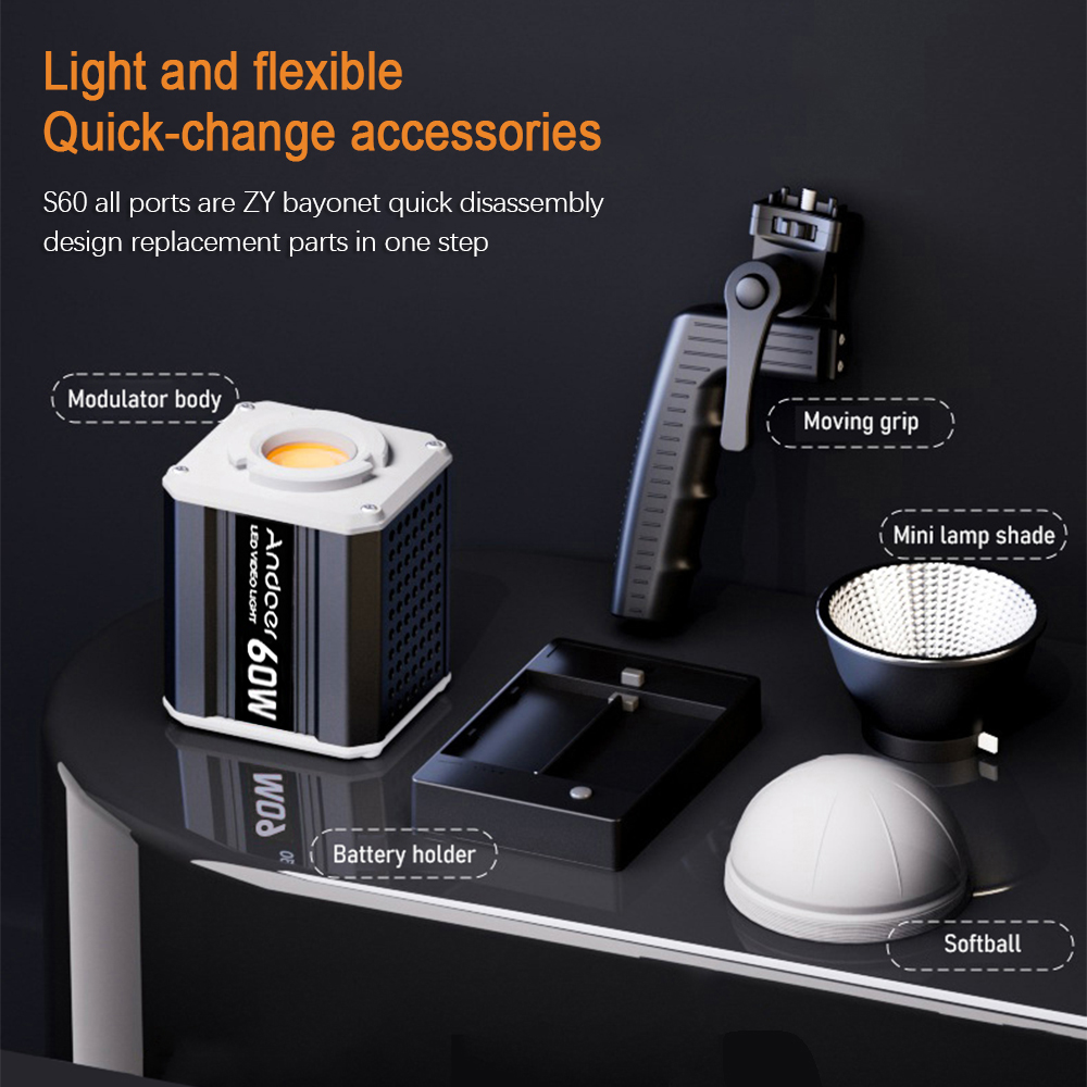 Andoer Tri-Color LED 60W COB P - Photography Lighting Home avis et prix