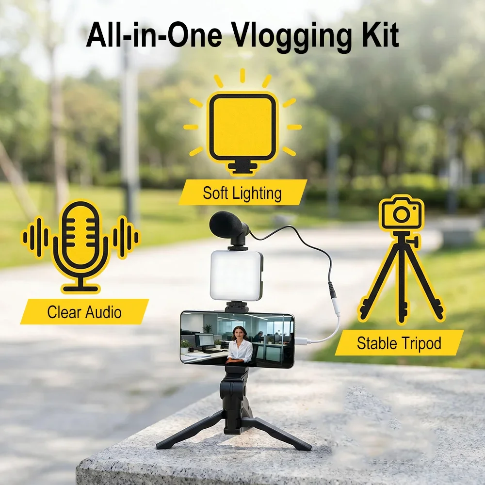 Smartphone Vlogging Kit Led Vi - Photography Lighting Set Up avis et prix