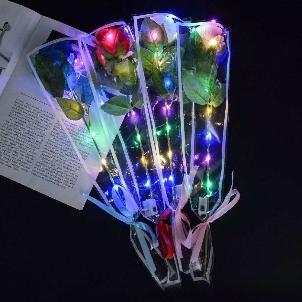 Glowing Artificial Rose Flower - Photography Lighting Home avis et prix