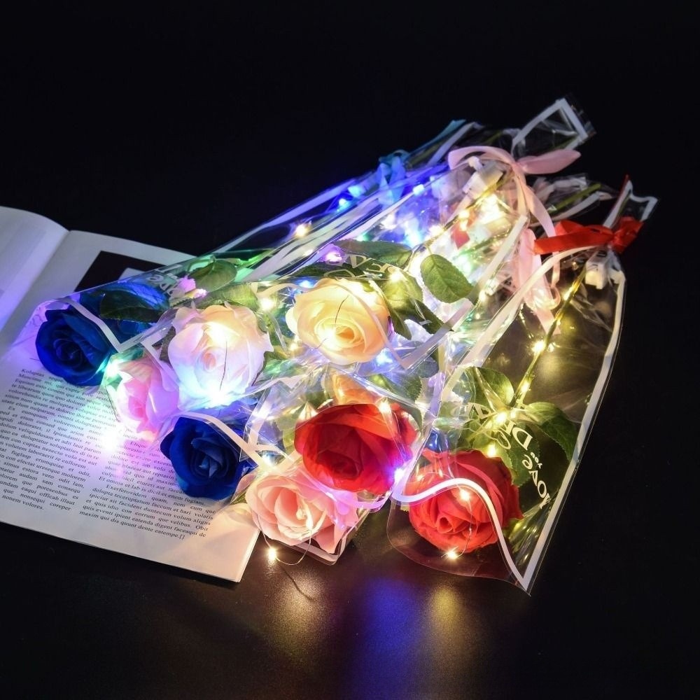 Glowing Artificial Rose Flower - Photography Lighting Home avis et prix