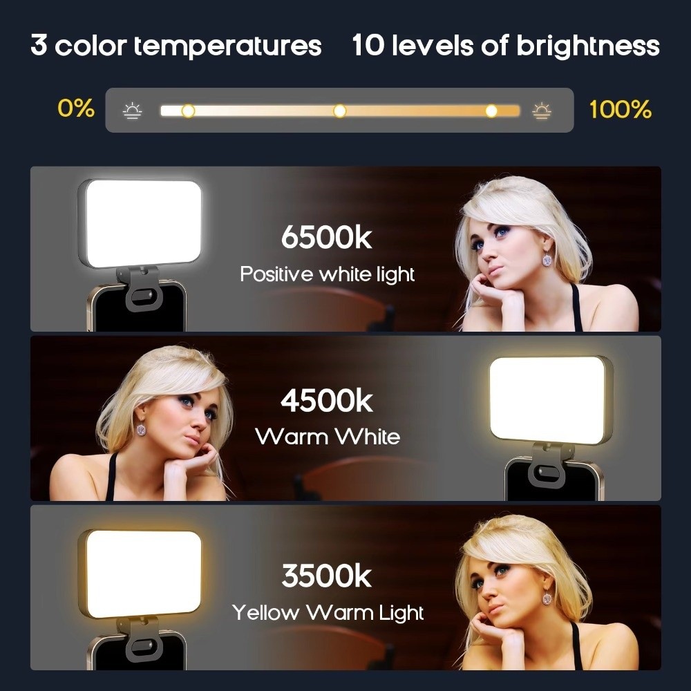 800/1000mAh LED Selfie Light U - Photography Lighting Patterns avis et prix