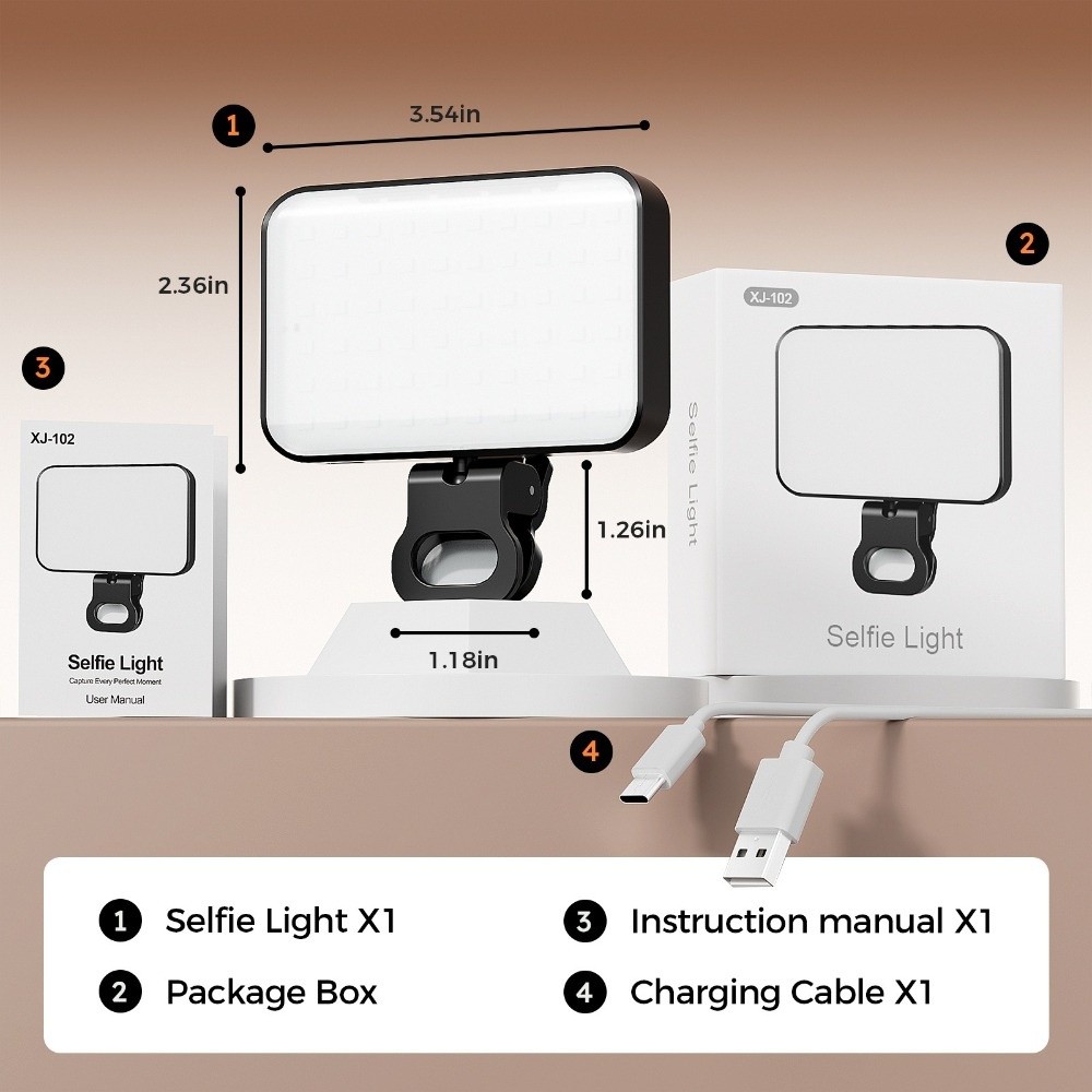 800/1000mAh LED Selfie Light U - Photography Lighting Patterns avis et prix