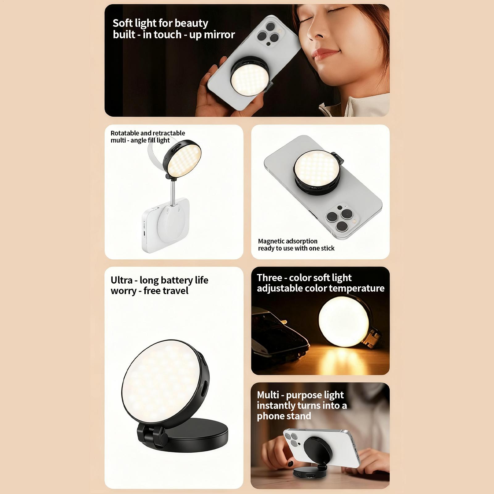 Phone Light Magnetic Live Stre - Photography Lighting Home avis et prix