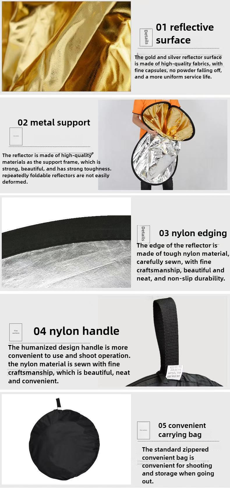 60*90cm Portable Collapsible P - Photography Lighting Reflectors avis et prix